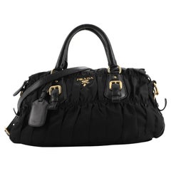 Prada Gaufre Convertible Satchel Tessuto Medium