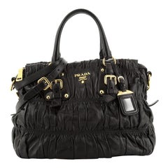 Prada Gaufre Convertible Tote Nappa Leather Large