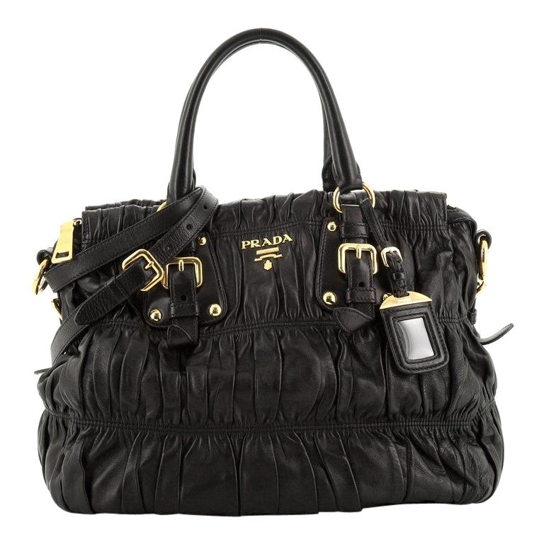 Prada Gaufre Convertible Tote Nappa Leather Large  For Sale