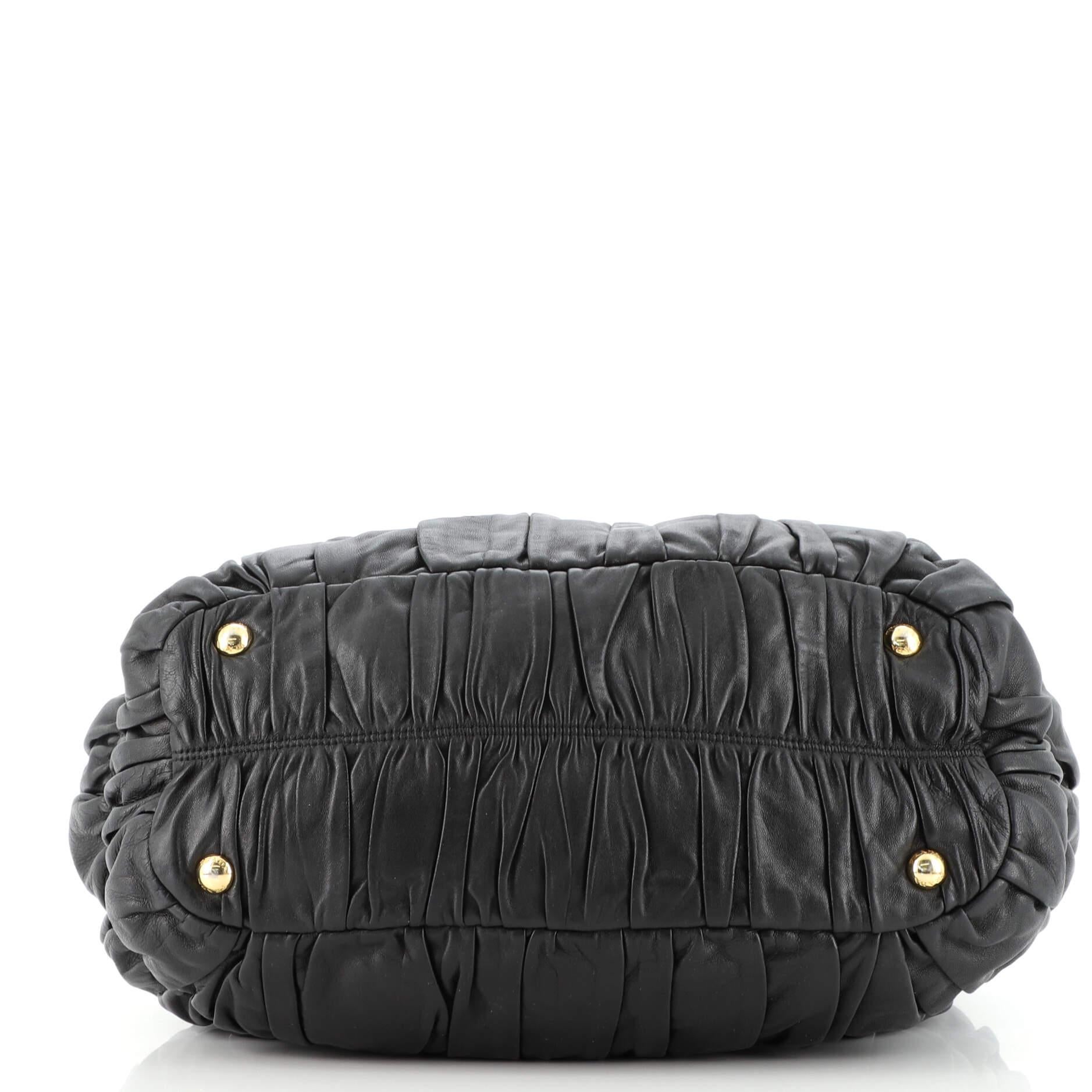 Prada Gaufre Convertible Tote Nappa Leather Medium In Good Condition In NY, NY