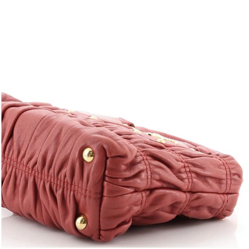 Prada Gaufre Convertible Tote Nappa Leather Mini In Good Condition In NY, NY