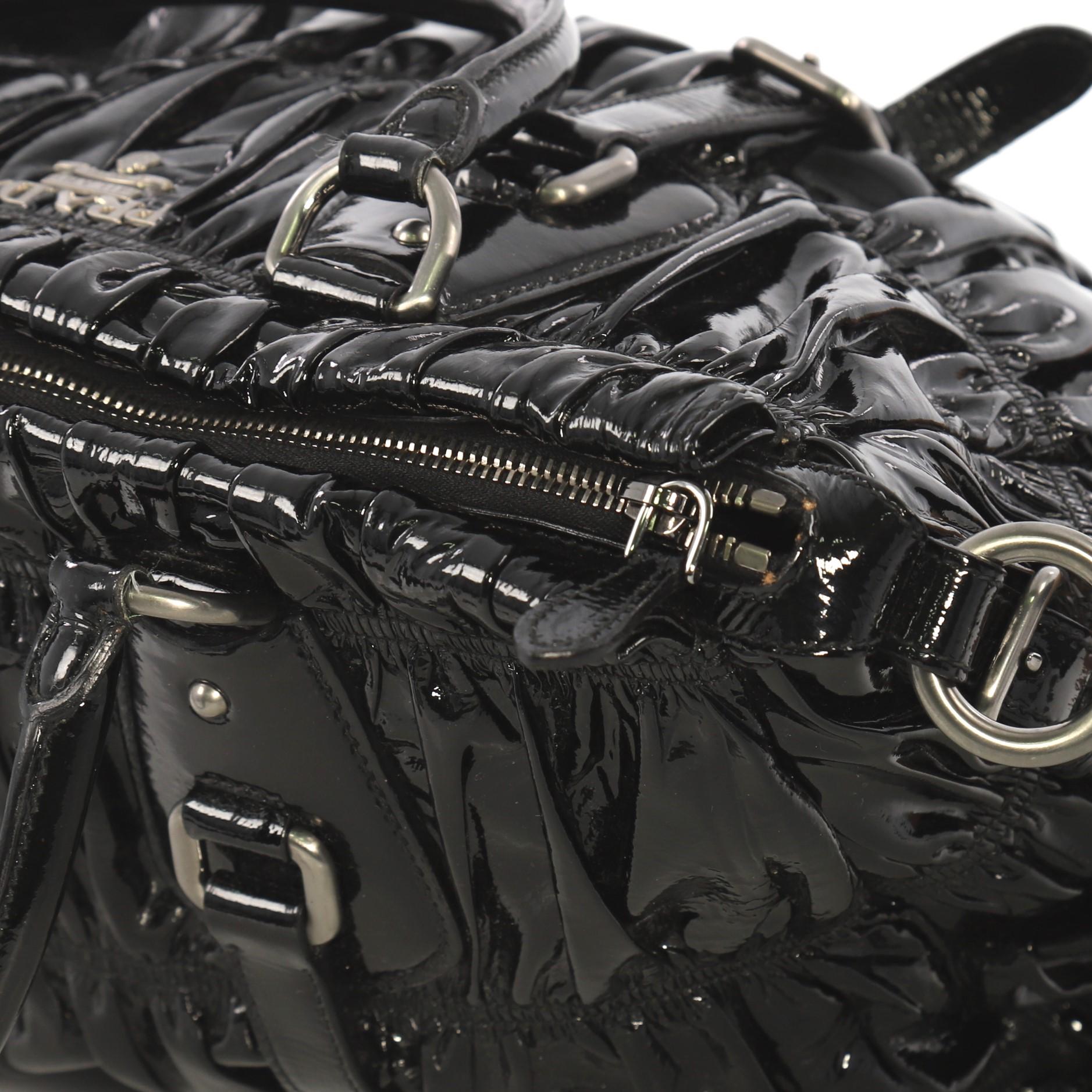 Prada Gaufre Convertible Tote Patent Medium 2