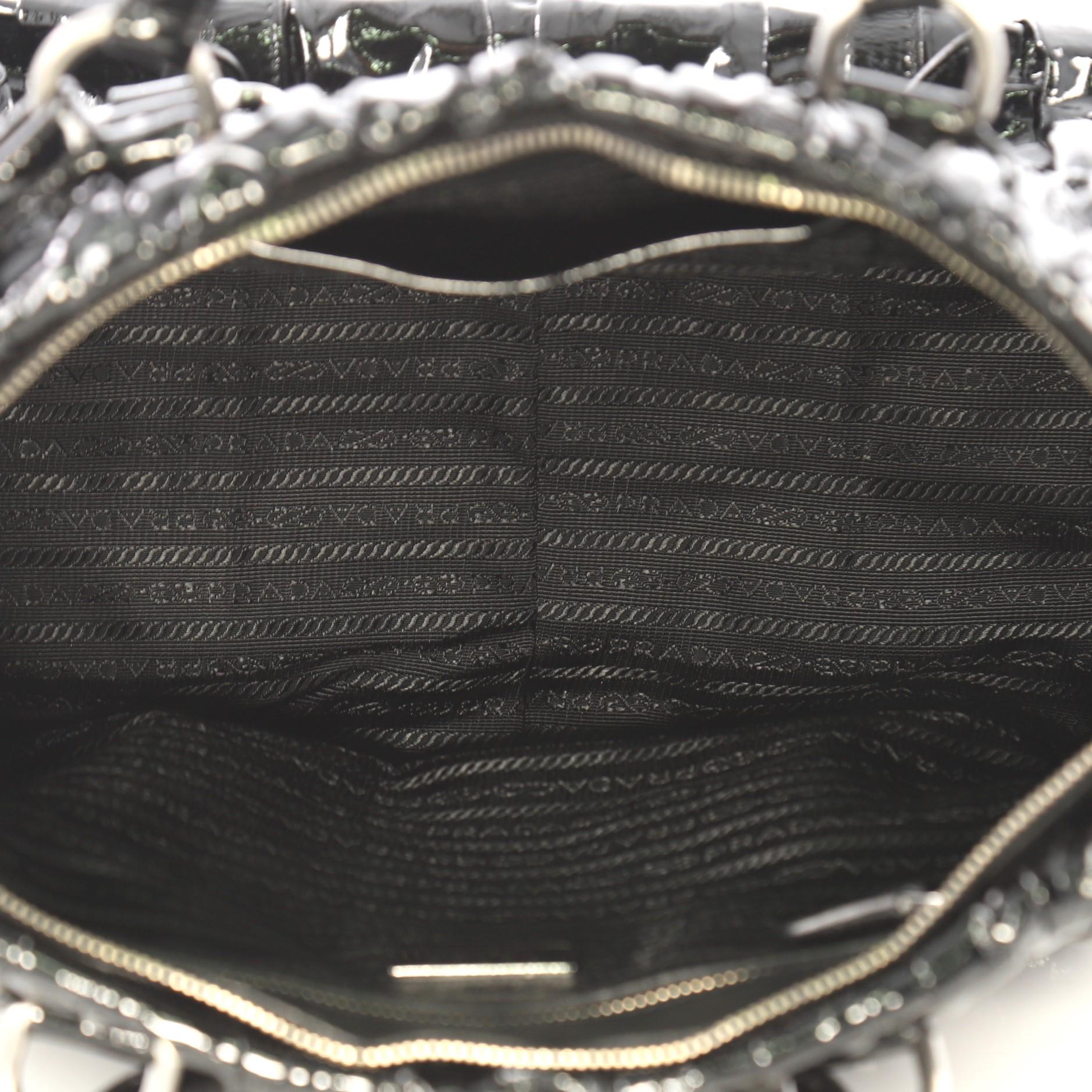 Prada Gaufre Convertible Tote Patent Medium 3