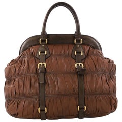 Prada Gaufre Frame Bag Nappa Leather Large