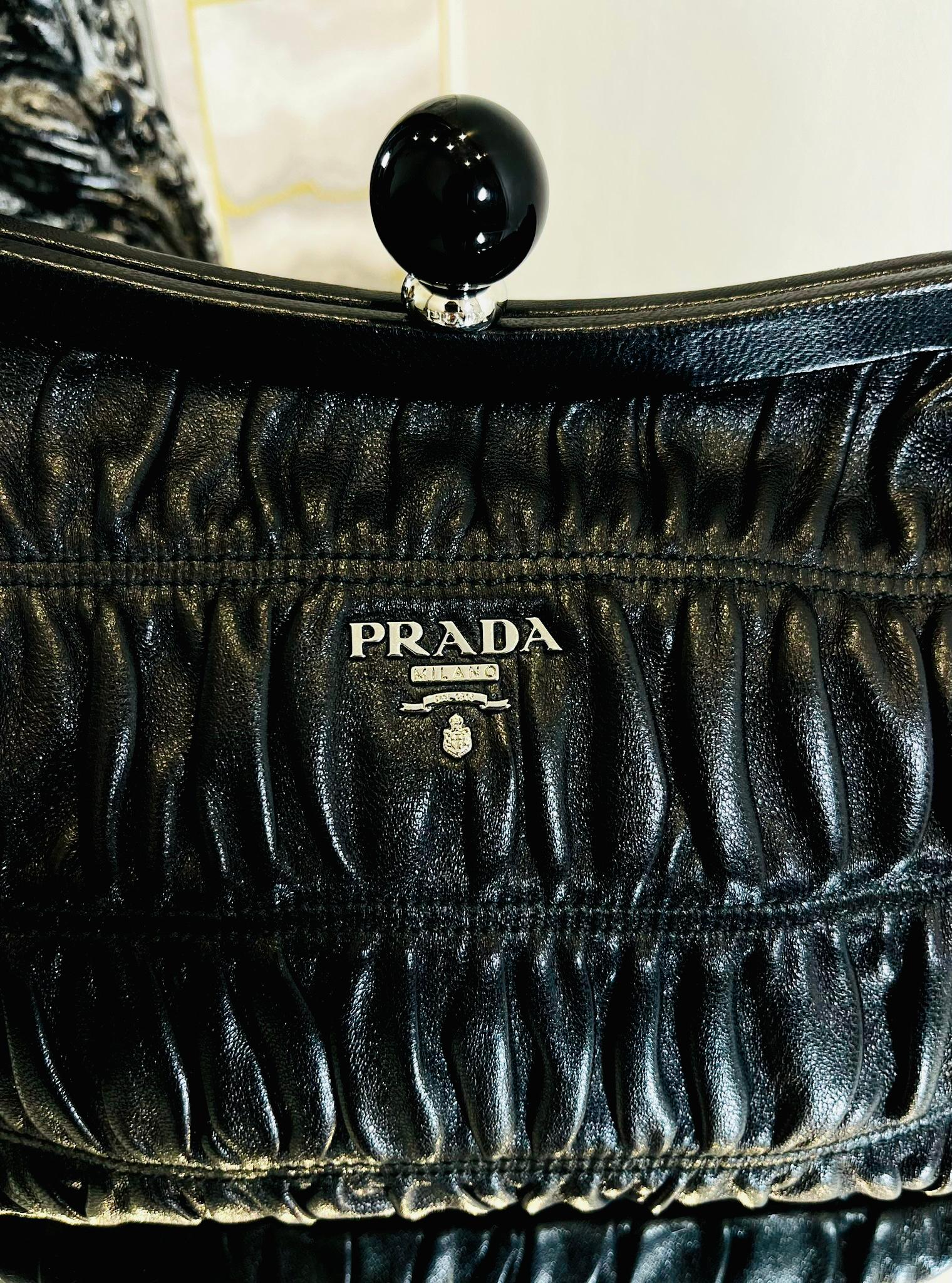 Prada Gaufre Leather Clutch Bag In Excellent Condition In London, GB