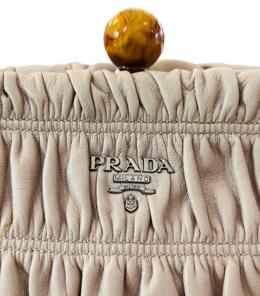 Prada Gaufre Leather Clutch Bag For Sale 2