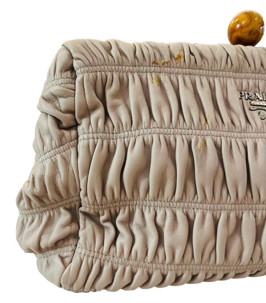 Prada Gaufre Leather Clutch Bag For Sale 3