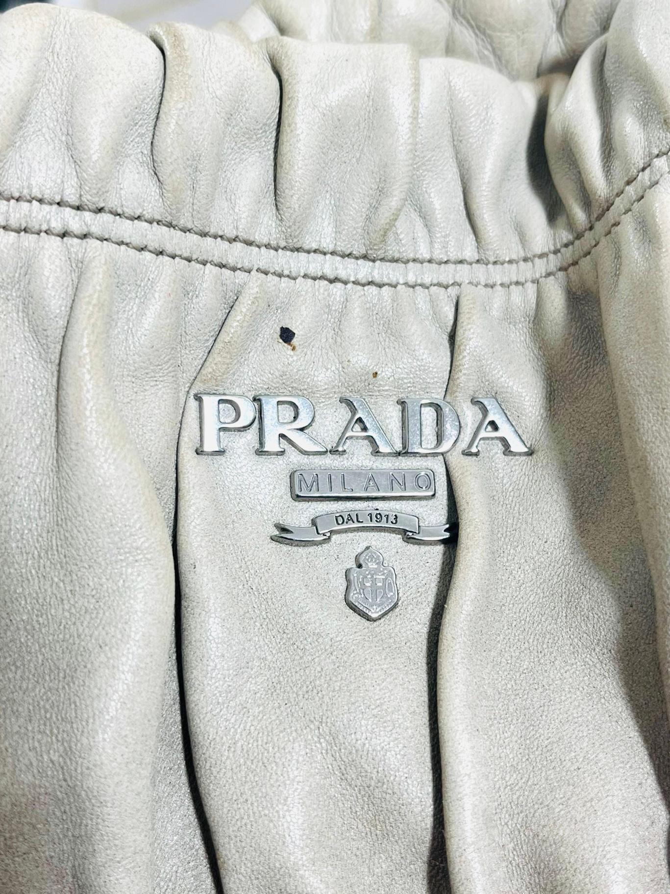 Prada Gaufre Leather Tote Bag For Sale 4