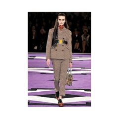 Prada Geometric Print Double Breasted Jacket