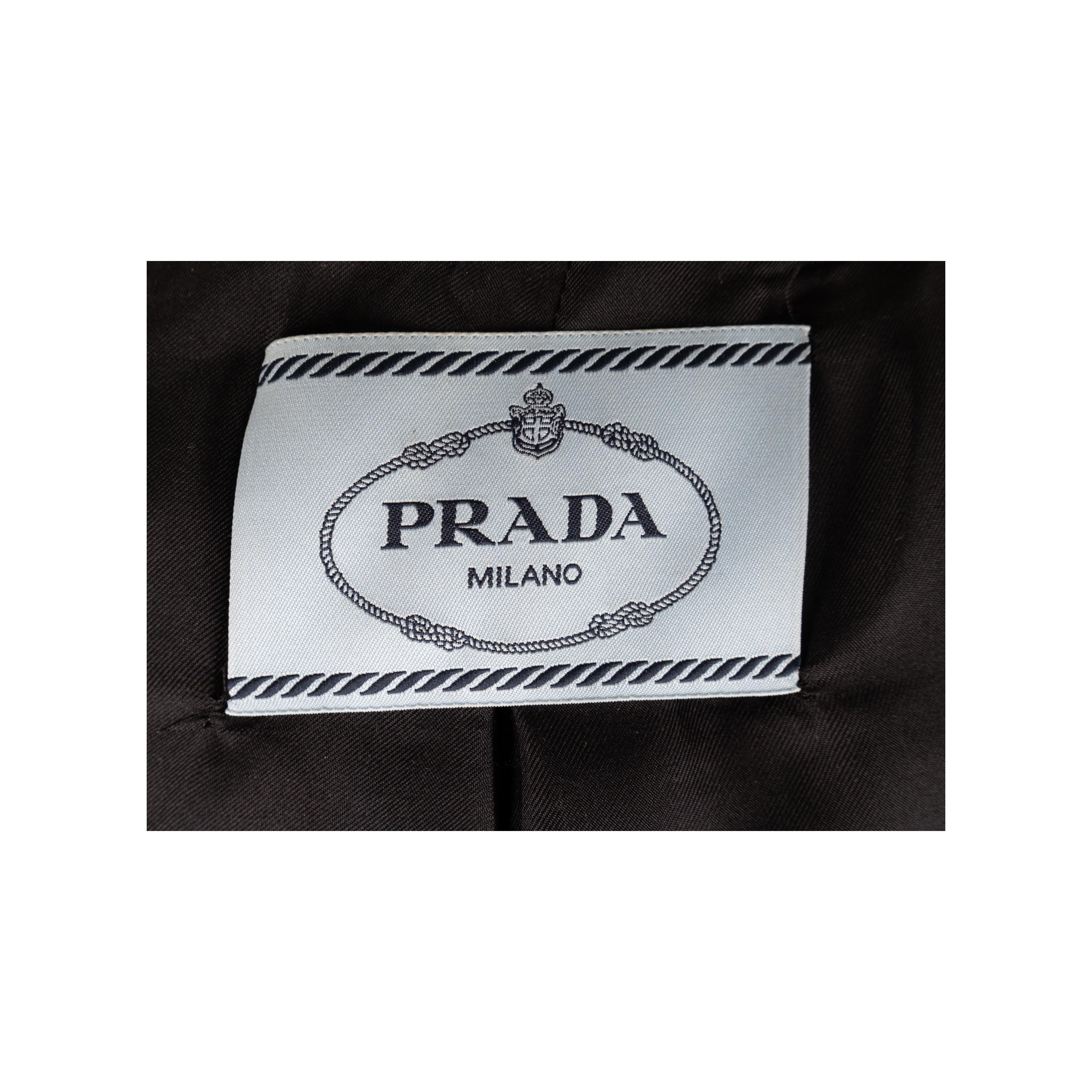Women's Prada Geometric Print Double Breasted Jacket For Sale