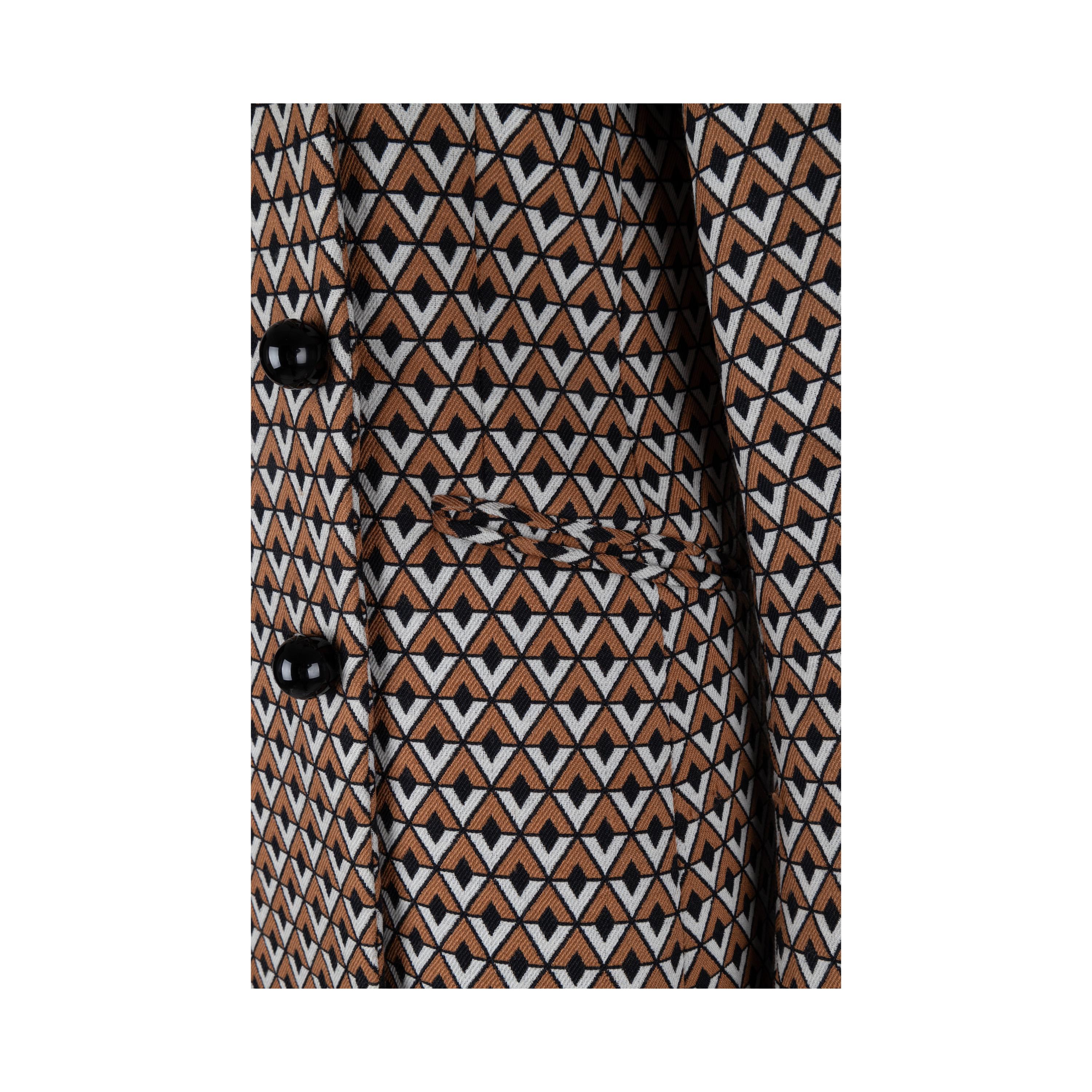 Prada Geometric Print Double Breasted Jacket For Sale 3