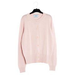 Prada Gilet Rose FR38 Rosa Wolle Kaschmir-Strickjacke US12 US10