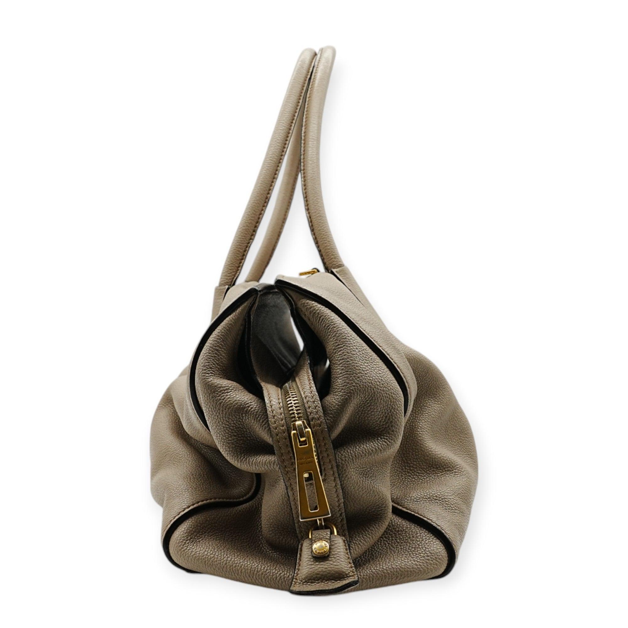 Women's Prada Glace Grey Shopping Bag - '10s
