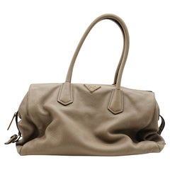Prada Glace Grey Shopping Bag - '10s