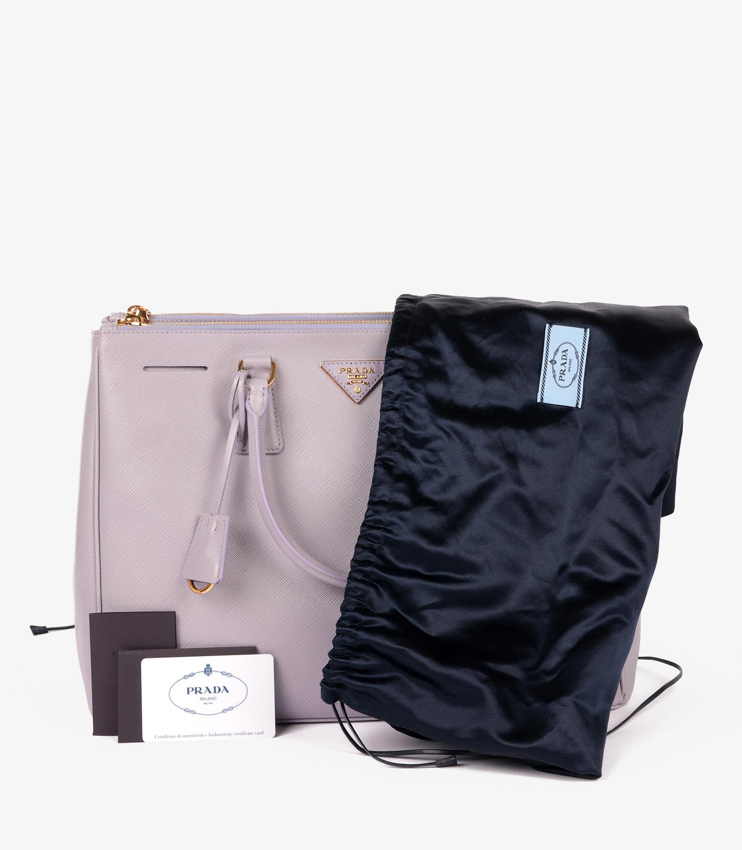 Prada Glicine Saffiano Lux Leather Special Order Large Galleria Tote For Sale 5