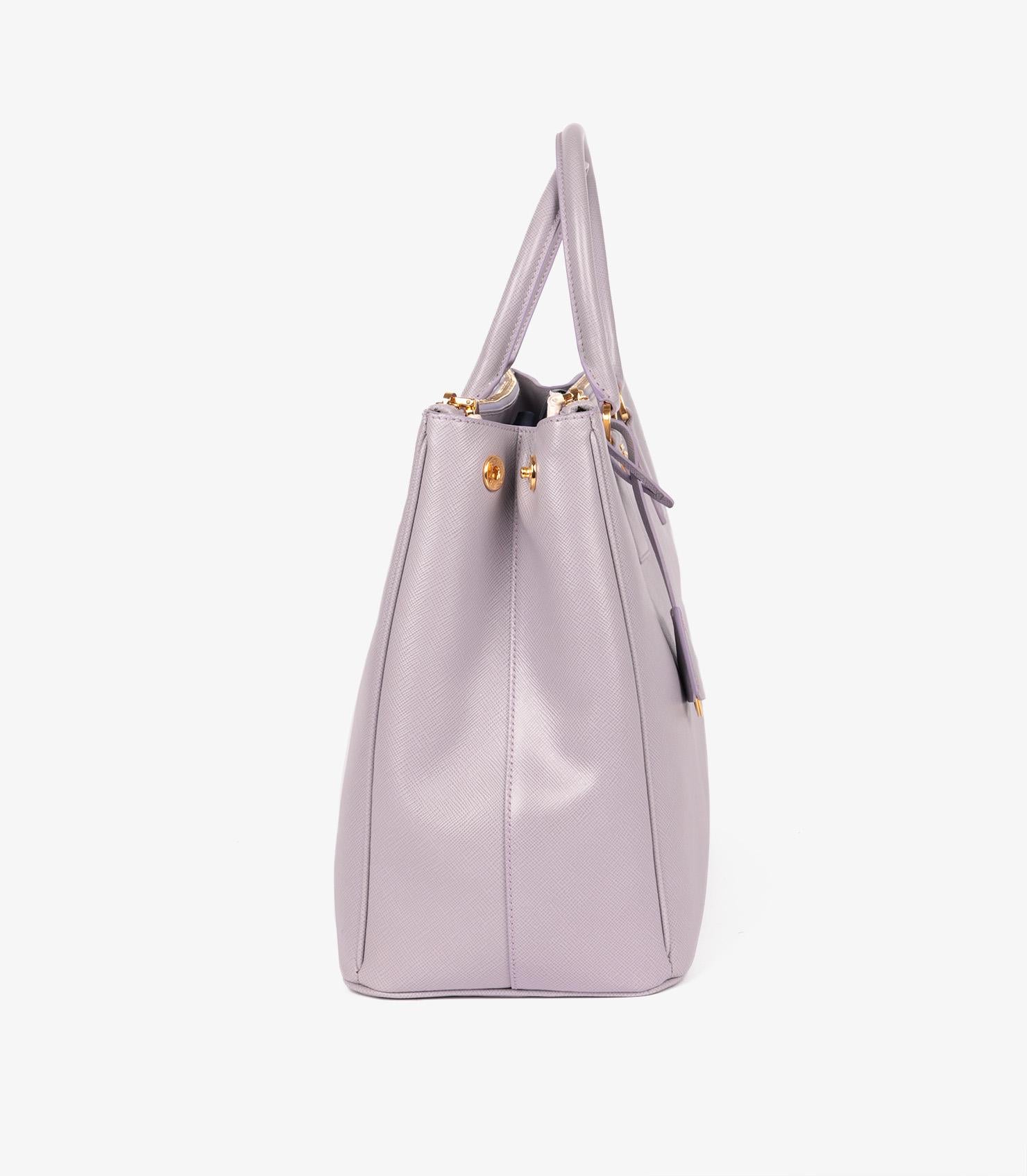 Women's or Men's Prada Glicine Saffiano Lux Leather Special Order Large Galleria Tote For Sale