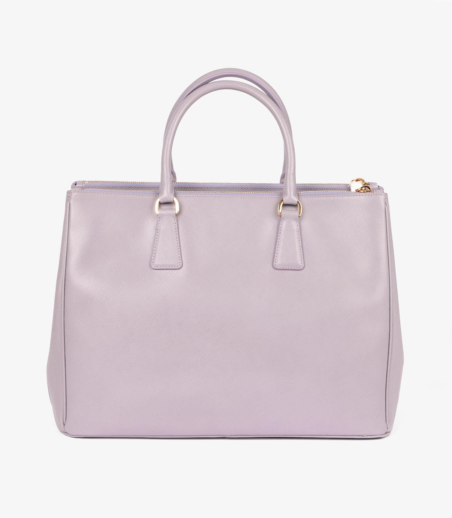 Prada Glicine Saffiano Lux Leather Special Order Large Galleria Tote For Sale 1