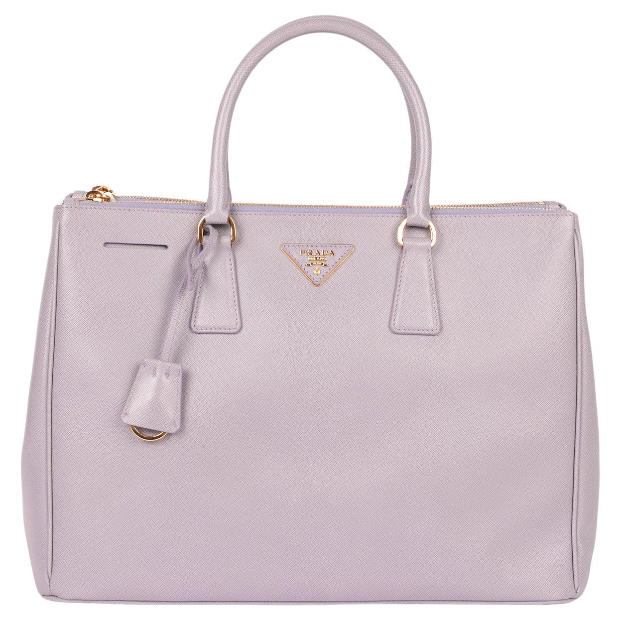 Prada Glicine Saffiano Lux Leather Special Order Large Galleria Tote For Sale