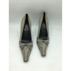 Prada Glitter Heels in Silver