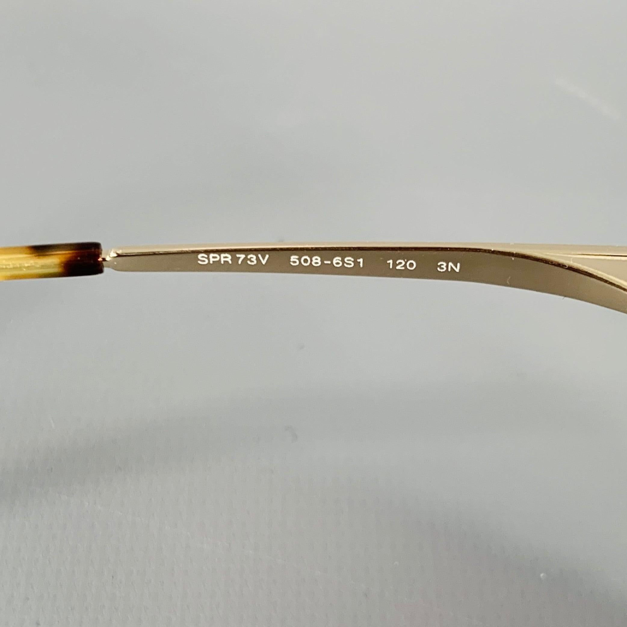 PRADA Gold Brown Studded Metallic Sunglasses 1