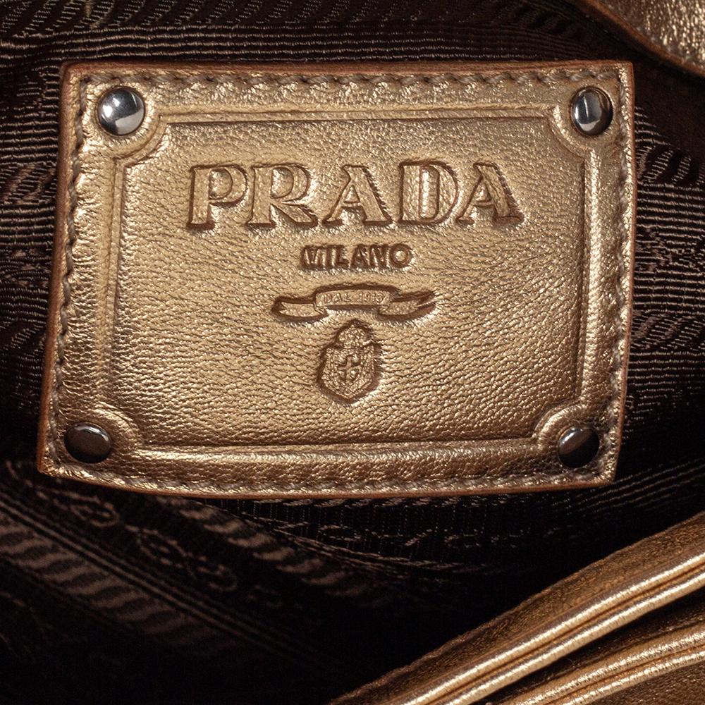 Prada Gold Pizzo Lace Chain Flap Shoulder Bag 1