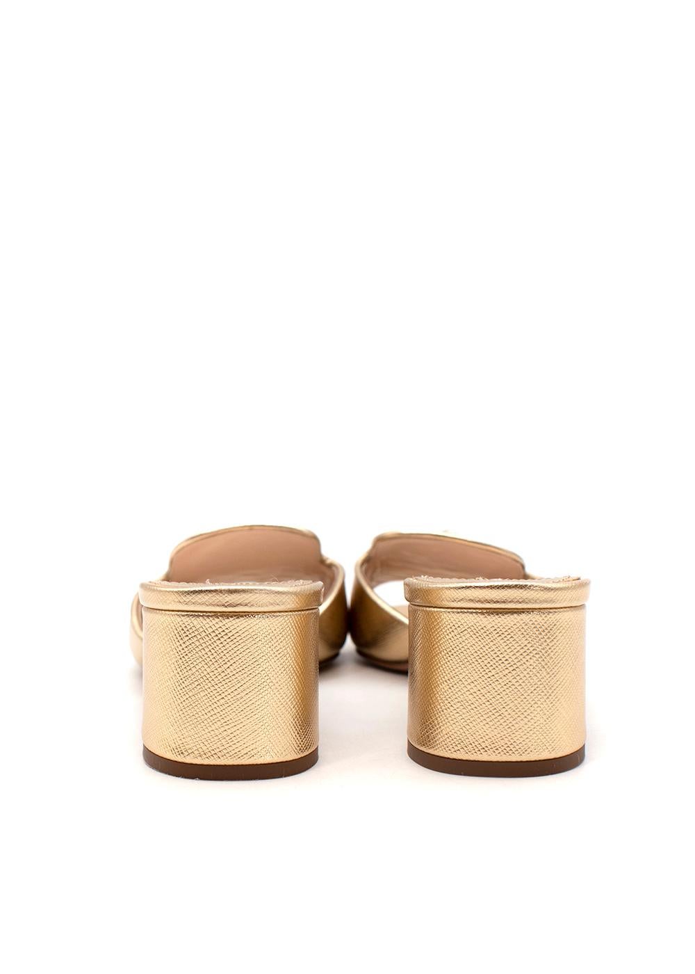 prada gold sandals heels