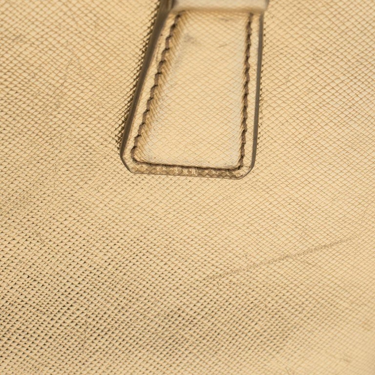 Prada Saffiano Mini Galleria Crossbody Bag, Beige (Sabbia