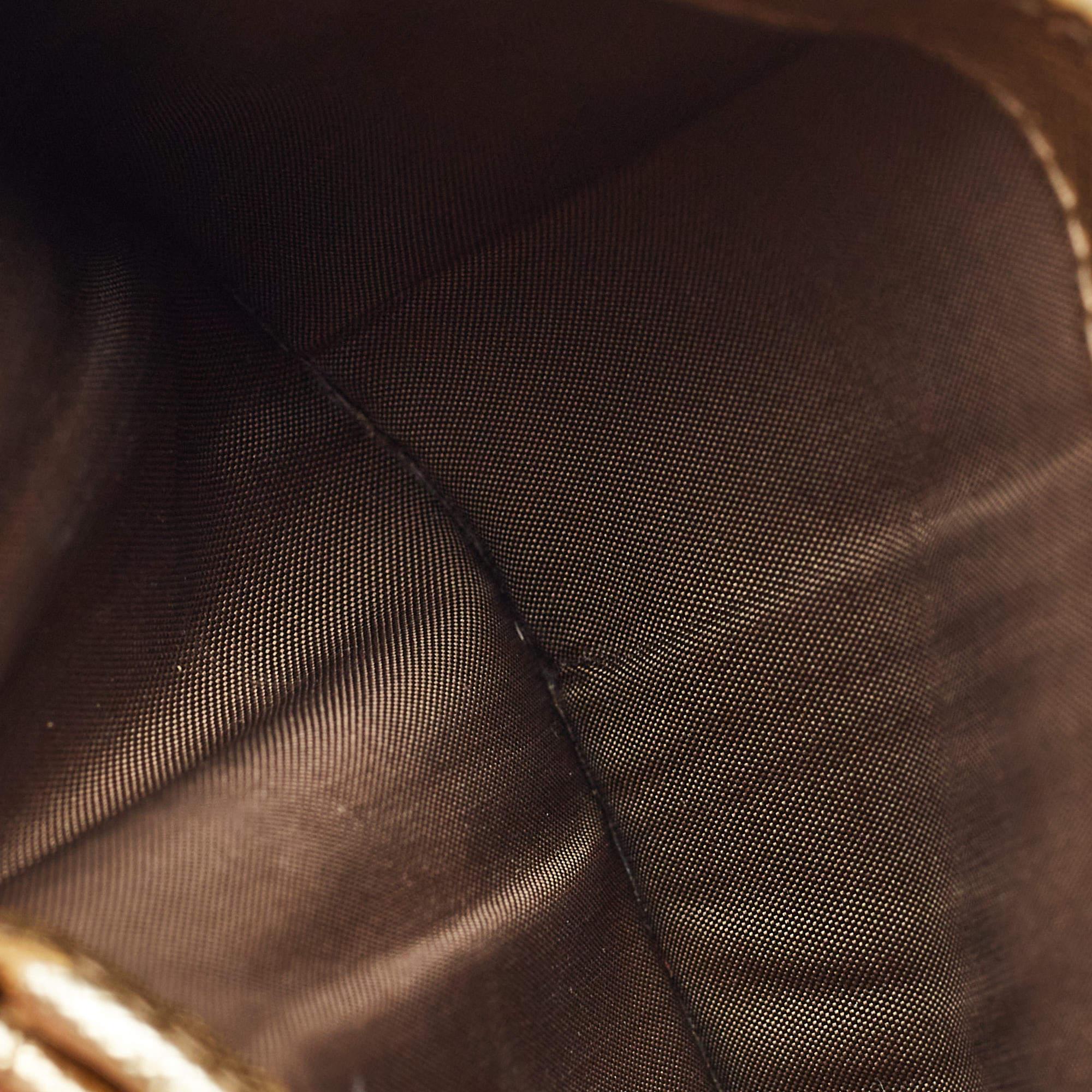 Prada Gold Saffiano Metal Leather Logo Bifold Wallet 1