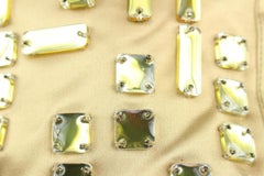 Prada Gold Satin Bejeweled Pochette Camera Case Cosmetic Pouch 1028p9