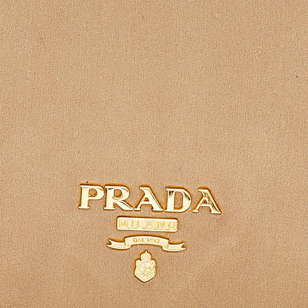 Women's Prada Gold Satin Oversized Clutch