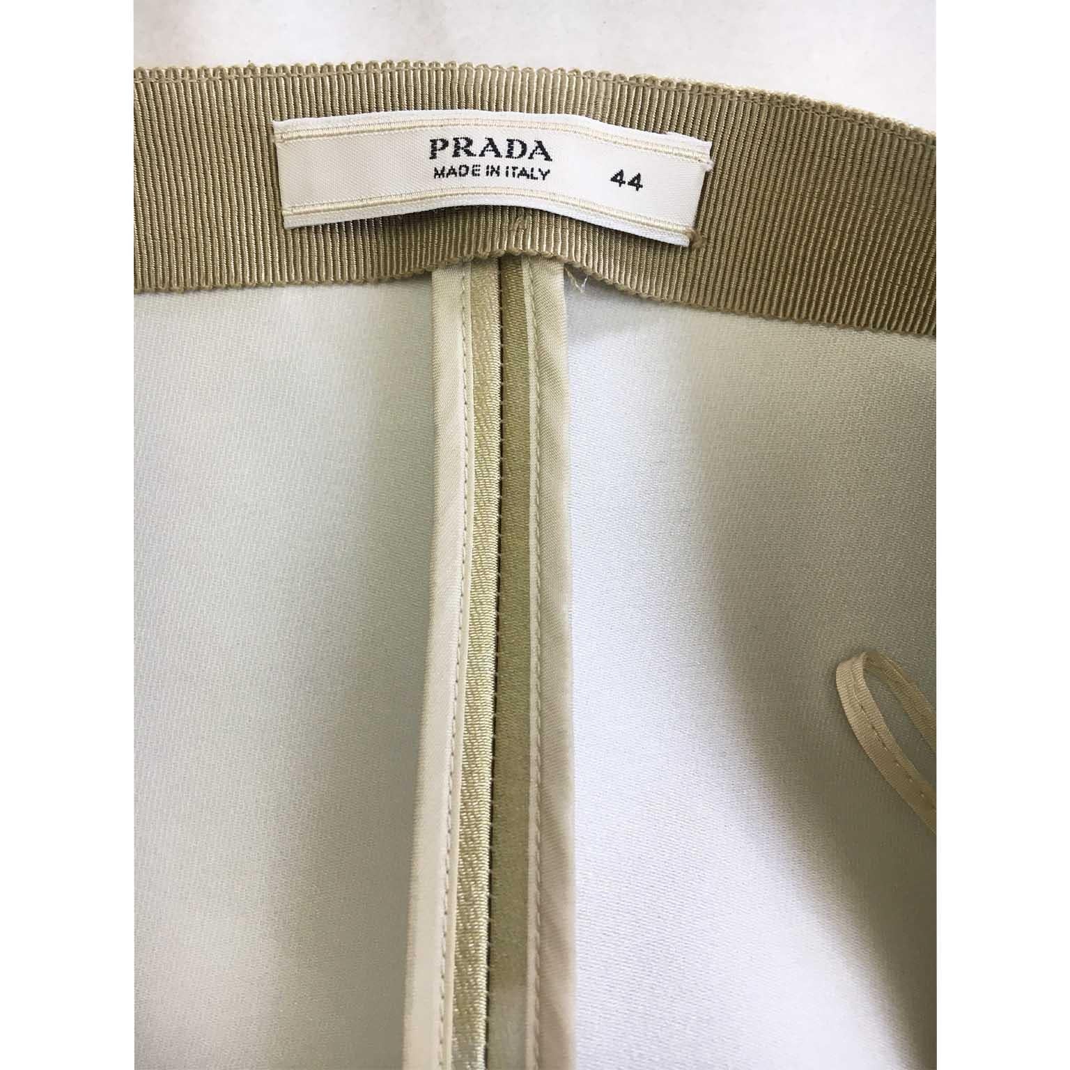 Prada Golden Beige Beach Print Jacket Skirt Suits ss 2010 For Sale 2