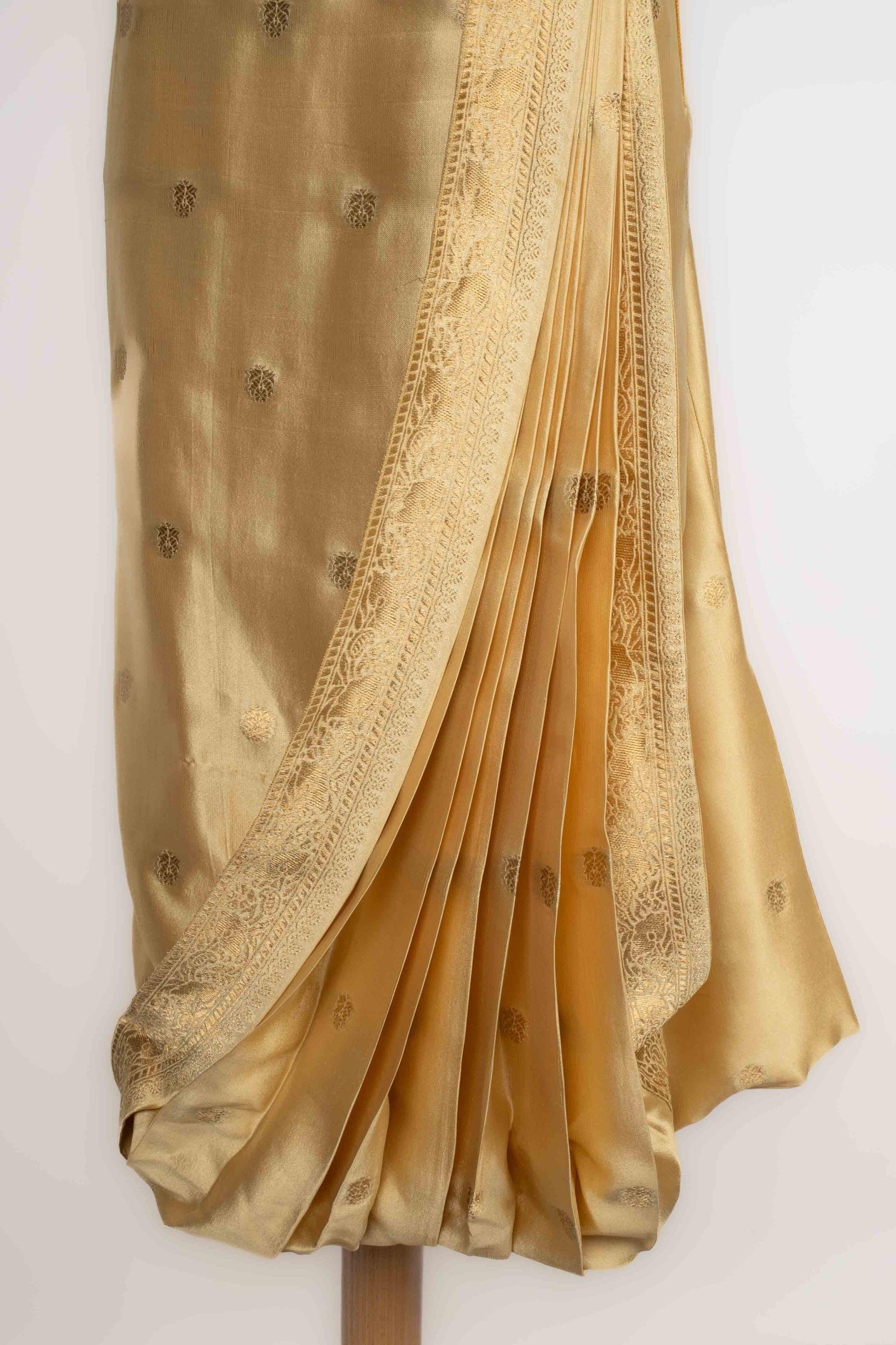 Prada Golden Lame and Silk Bustier Dress 2