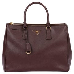 Prada Granato Saffiano Lux Leather Special Order Large Galleria Tote
