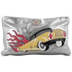 Prada Graphic Clutch Nappa Leather Large