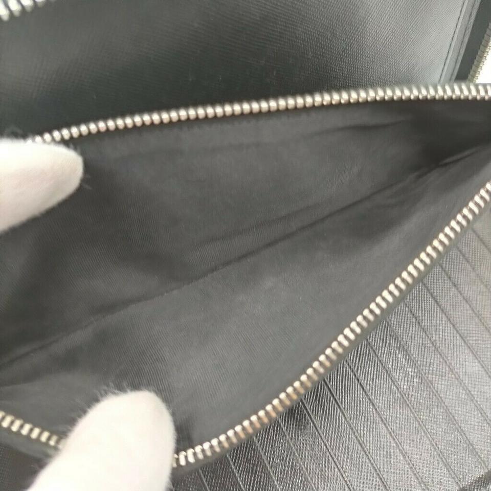 Prada Gray Camouflage Saffiano Leather Zip Around Wallet Long Zippy 863514 3