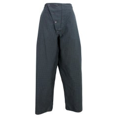 Prada Gray Check Cargo Trousers 1990s