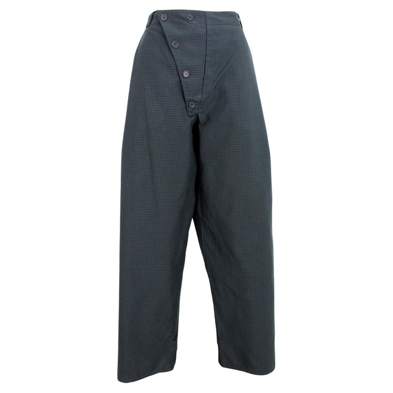 Prada Grey Check Cargo Trousers 1990s For Sale at 1stDibs