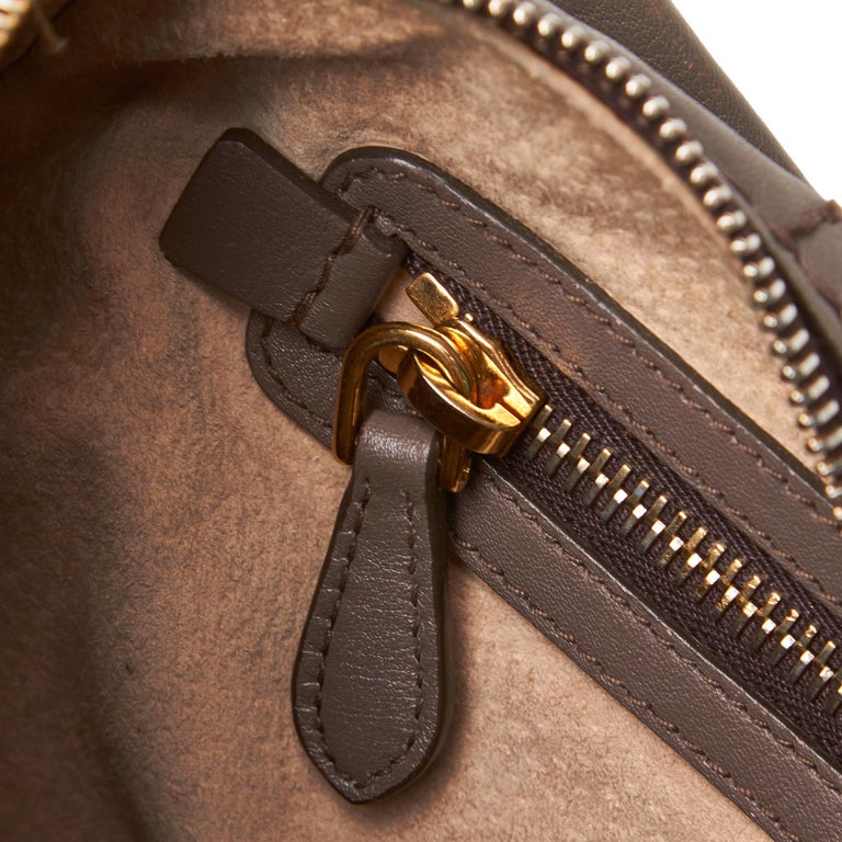 Prada Gray Dark Gray Leather Shoulder Bag Italy For Sale at 1stdibs