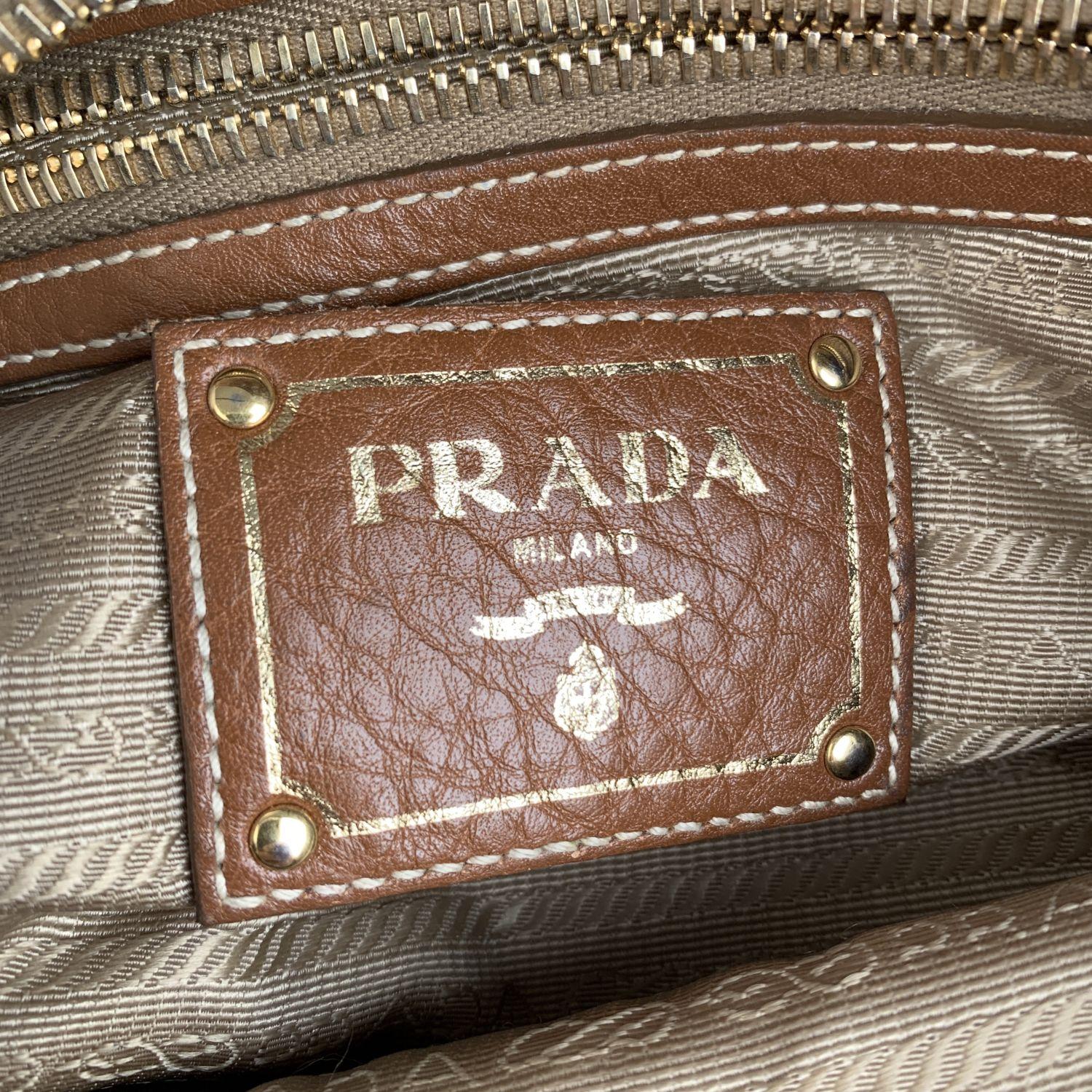 Prada Gray Jacquard Logo Canvas Messenger Shoulder Bag 5