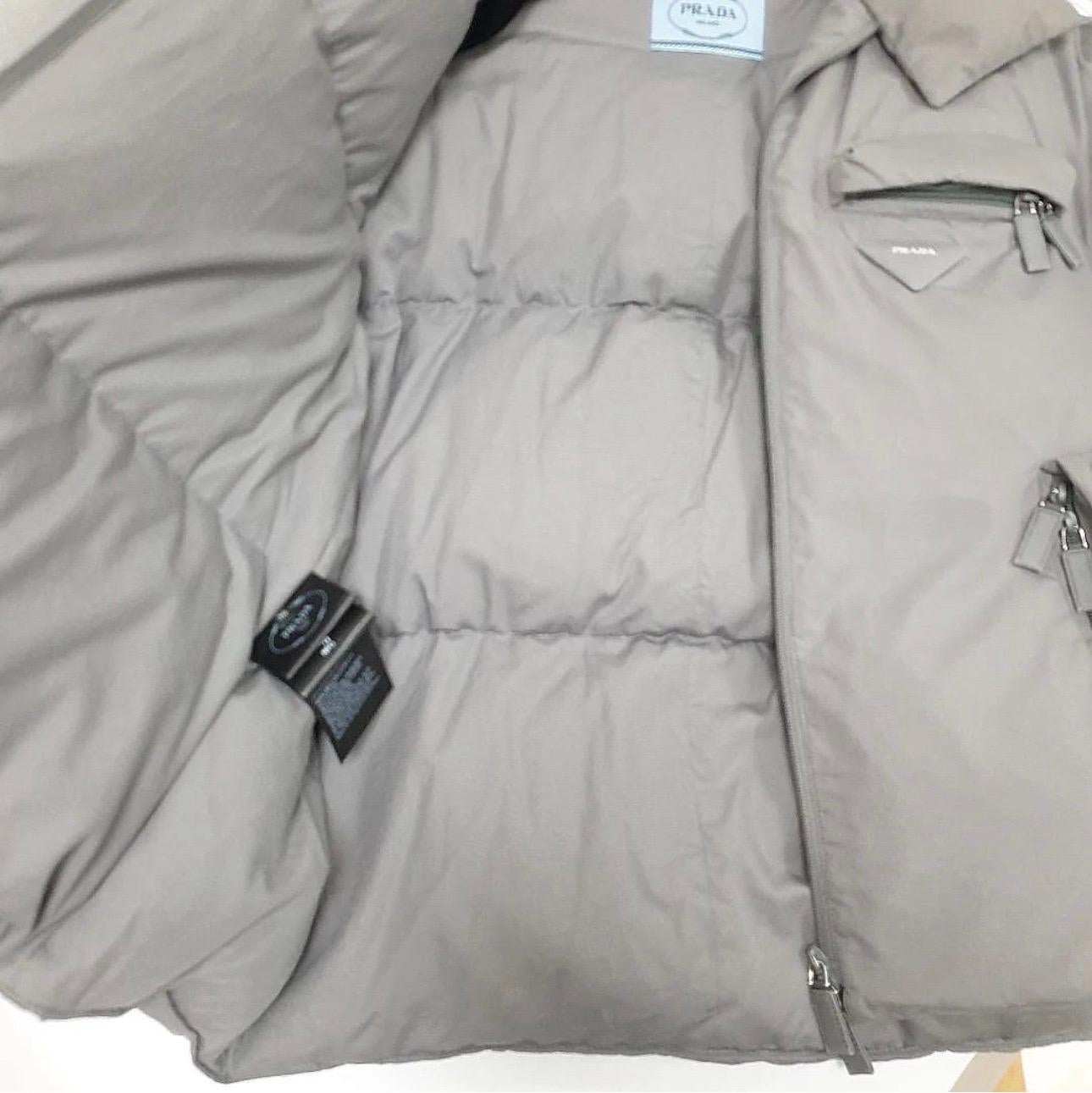 Prada Gray Oversized Vest Puffer Jacket 2