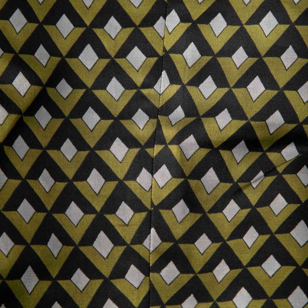Prada Green Abstract Slim Fit Trousers Size XXS en Bueno estado para la venta en London, GB