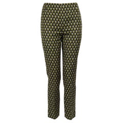 Pantalón Slim Fit Abstracto Verde Prada Talla XXS