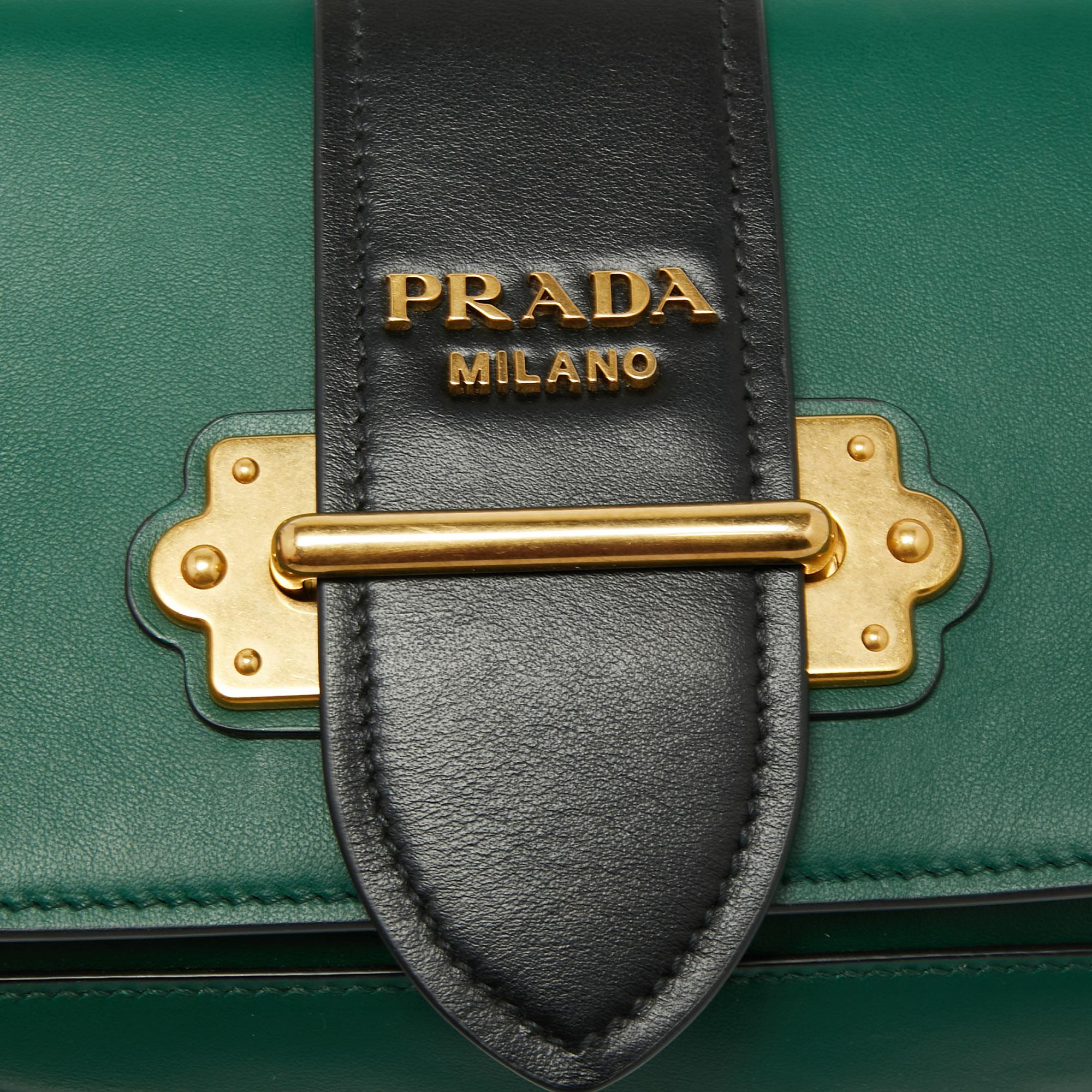 Prada Green/Black Leather Cahier Belt Bag 2
