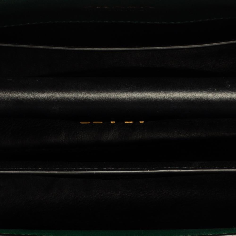 Prada Green/Black Leather Mini Bibliotheque Tote 6