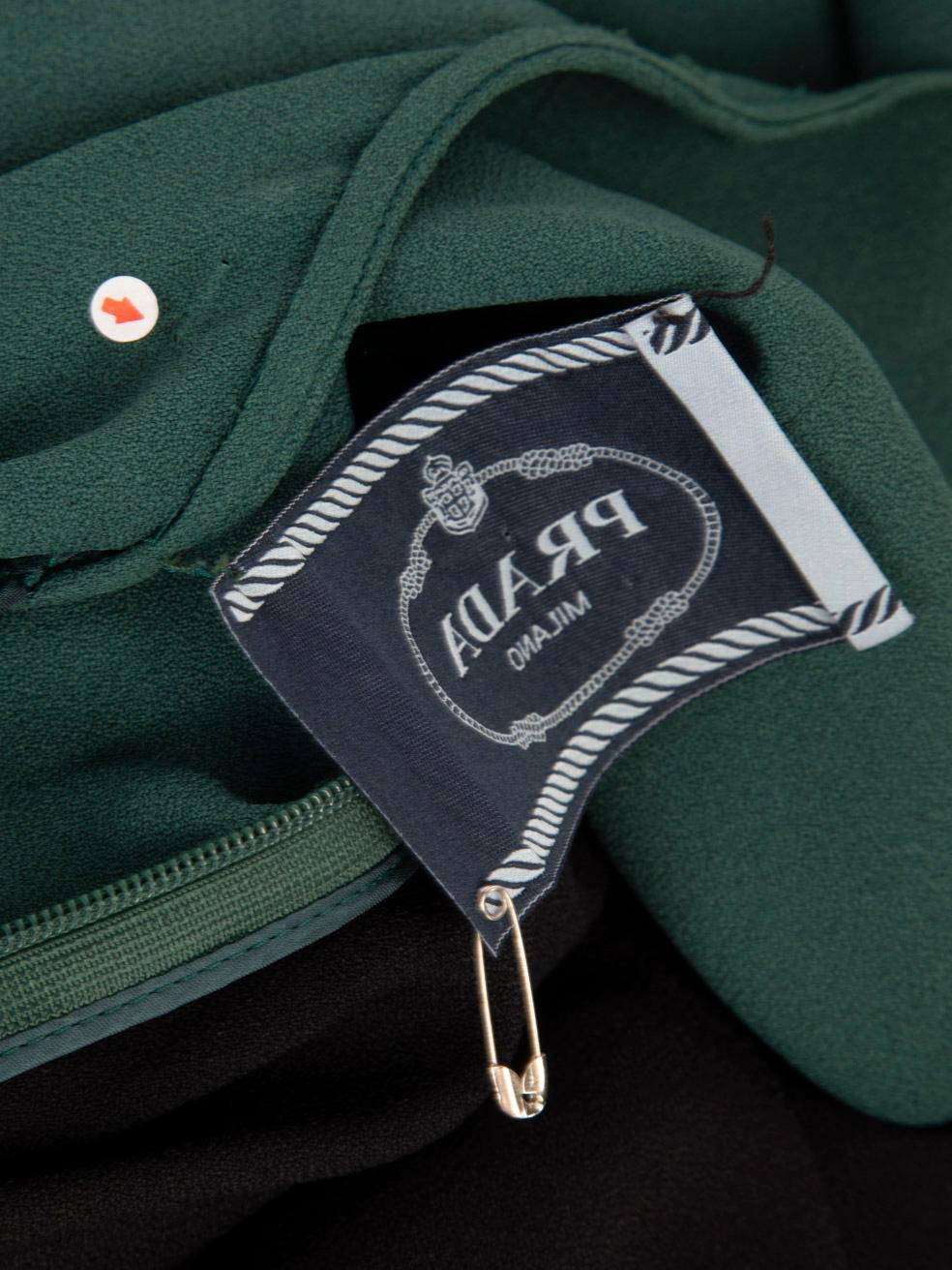 Prada Green & Black Short Sleeve Dress Size L For Sale 3
