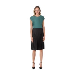 Used Prada Green & Black Short Sleeve Dress Size L