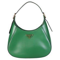 Prada Green Box Calf Shoulder Bag