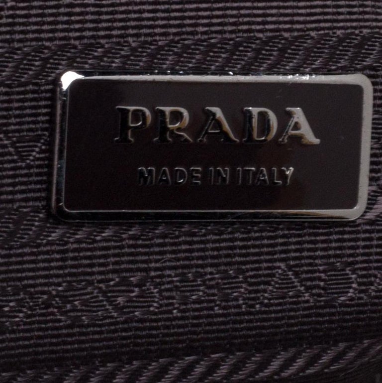 Prada Green/Brown Tessuto Gaufre Nylon And Leather Framed Satchel For ...