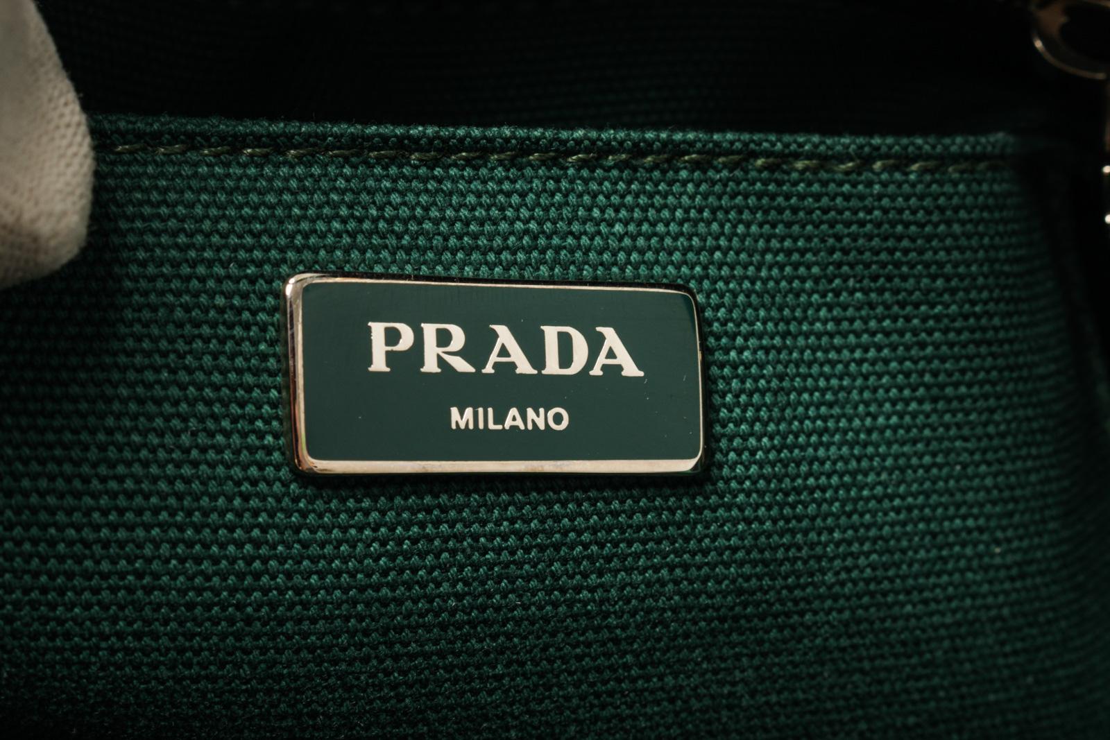 Prada Green Camo Canvas Canapa Tote Bag 6