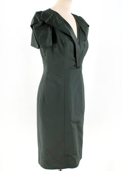Prada Green Duchess-Satin Dress IT 42